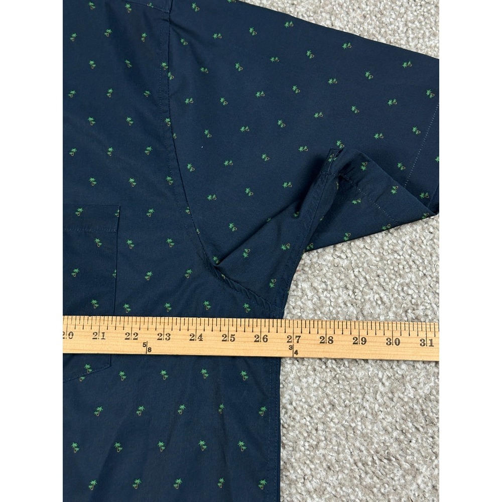 Dixxon Flannel Co Shirt Mens 2XL Blue Short Sleeve Palm Tree Lightweight Stretch - Picture 7 of 10